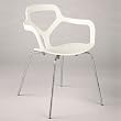 Nadia Stacking Chair in White By Euro Style