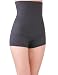 Flexees Women's Fat Free Collection Hi-Waist Boyshort, Black, X-Large
