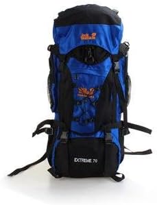 Steel frame big Camping bag 70L outdoor sports men and women travel backpack waterproof riding backpack , blue