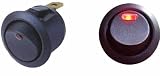 Keep It Clean SW15R Red 20 Amp/12V Round LED Rocker Switch