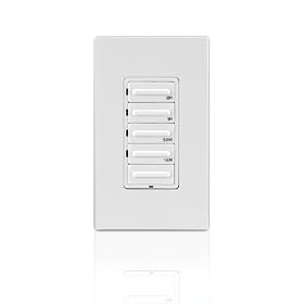 Leviton LTB02-1LZ Decora 120 60 30 15 Minute Electronic Timer Switch, White Ivory Light... by Leviton
