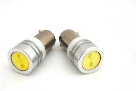 AGT BA9S / BA9 LED Light Bulb 1W Round Base White (Pack of 2)