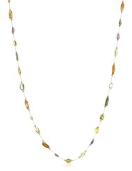 Margo Morrison New York Gold and Olive-Tone Mixed Semi-Precious Necklace, 35"