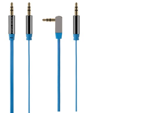 Aurum Cables Pack of 2 - 3.5mm Car Stereo Auxiliary incl one Right Angle Male to Male Flat (Aux-in) Input Cable
Aurum Cables Pack of 2 - 3.5mm Car Stereo Auxiliary incl one Right Angle Male to Male Flat (Aux-in) Input Cable