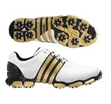 Adidas Tour360 4.0 Golf Shoe (White/Black/Metallic Gold)