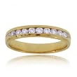 Genuine Diamond Banded Ring in 14 Karat Yellow Gold