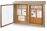 Double-Door Outdoor Message Center - 45 X 30 - Sand