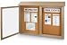 Double-Door Outdoor Message Center - 45 X 30 - Sand