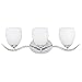 Quoizel Three-Light Polished Chrome Darby Bath Fixture