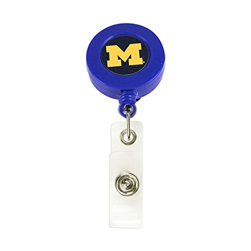 NCAA Michigan Wolverines Team Logo Office Student Retractable Badge Reel Id Ticket Clip