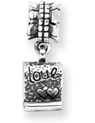 Love Letter Charm in Silver for 3mm Charm Bracelets