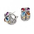 925 Silver & Semi-Precious Stone Earrings with 18k Gold Accents (2.99ctw)