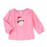Gymboree (ジンボリー) スノーマン雪だるまピンク長そでTシャツ