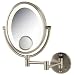 Jerdon HL9515N 10 Oval Nickel Finish Halo Lighted Wall Mount Mirror