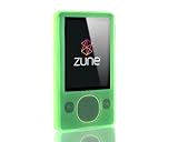 PCMICROSTORE Brand (2nd Generation) Microsoft Zune 80GB Premium Silicone Skin Case with 14 Adjustable Sports Armband - Bundled with 12v Rapid Premium Car Charger and Home Travel Wall AC Adapter Charger - Color Choices , GREEN+CHARGERS