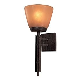 Minka Lavery Outdoor Lineage 8631-357 1-LT 60w (18"H x 7"W) Wall Lighting in Iron Oxide