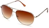 IMAGE OF XOXO Women's Venezia Aviator Sunglasses,Gold Frame/Gradient Brown Lens,one size