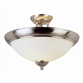 Contemporary Modern Two Light Down Lighting Semi Flush Mount Ceiling Fixture from the... by Modern