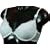 Embroidered Mesh Padded Plunge Bra White