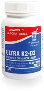 Anabolic Laboratories, Ultra K2D3, Vitamin K and Vitamin D Complex, 60 Chewable Tabs