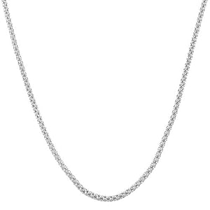 beautiful shiny 925 sterling silver popcorn chain