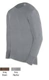 Duofold Sportsman - Men's Long Sleeve Crew 615A S in Grey Heather