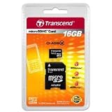 Transcend Micro SDHC 16GB Class 2 Speicherkarte mit SD Adapter