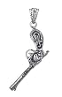 "The Mexican" Pistol Pendant - 316L Stainless Steel - 2.25'' Height