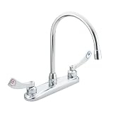 MOEN 8289 Commercial Two Handle Kitchen Faucet, Chrome