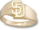 San Diego Padres Solid 10K Gold ''SD'' 3/8'' Ring Size 6.5