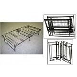 Quad-Folding Portable Bed Frame - Twin (Gray) (14