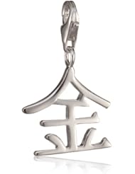 VINANI brand Germany 925 Sterling Silver Charm Pendant Chinese Symbol shiny Inscription Power / Strength / Energy HCA