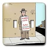 Londons Times Miscellaneous Funny Cartoons - PayPal Donation - Light Switch Covers - double toggle switch