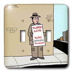 Londons Times Miscellaneous Funny Cartoons - PayPal Donation - Light Switch Covers - double toggle switch