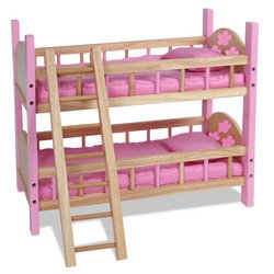 Childrens Toyshop  Toys : Dreamtime Baby: Doll Pink Bunk Beds