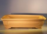 31OR9B4JmbL. SL160  Bonsai Boys Ceramic Tan Rectangle Bonsai Pot OD 15 0 x 11 75 x 3 75 Tall ID 13 0 x 10 0 x 3 0 Tall