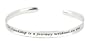 Sterling Silver "A True Friendship Is A Journey Without An End" Concave Cuff Bracelet