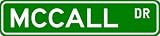 MCCALL Street Name Sign ~ Personalized Family Lastname Sign ~ Gameroom, Basement, Garage Sign