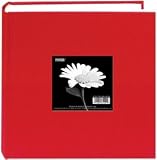 Pioneer Cloth Photo Album with Frame 9-Inch by 9-Inch, Apple Red