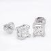 14K White Gold Princess Cut Diamond Screwback Stud Diamond Earrings (0.33ctw, H-I, I1) Direct Factory Prices!!