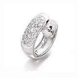 Man's VS .50Ct Pave Round Diamonds Hoop Earring 18k Gold Certify