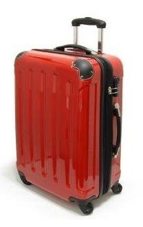 Reisekoffer Koffer Trolley XL 60cm Hartschale rot 4 Rollen