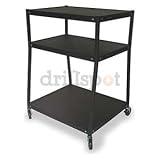 Dakota Designs 1DNP4 Audio-Visual Cart, Wide Frame, 3 Shelves