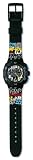 Swatch Chrono Plastic Boom The Lyrics Black Dial Men's Watch #SUIB101