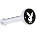 Black White Playboy Rabbit Head Nose Bone