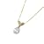 9ct Yellow Gold White Cz Teardrop Pendant 18" Chain Adjustable