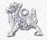 Solid Sterling Silver Yorkshire Terrier 4.3g 1/2 High