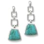 .925 Silver & Turquoise Double Link Earrings