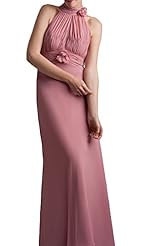 Halter Mermaid Evening Dress/Bridesmaid Dress/Prom Dress/Maxi Dress 