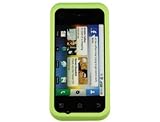 Rubberized Plastic Phone Cover Case Neon Green For Motorola BACKFLIP